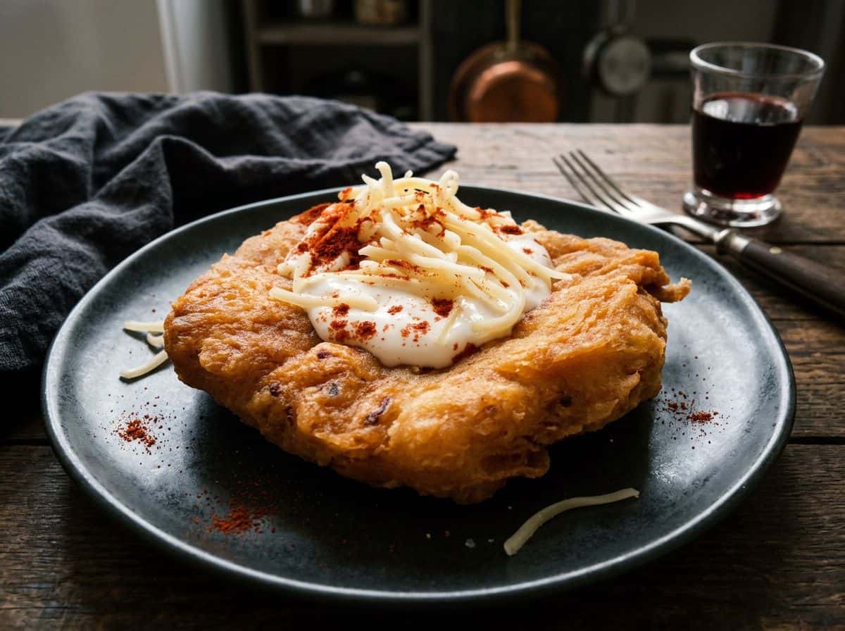 Langosch aus Kartoffelteig