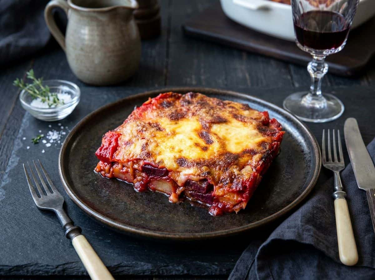 Rote-Bete-Kartoffelgratin