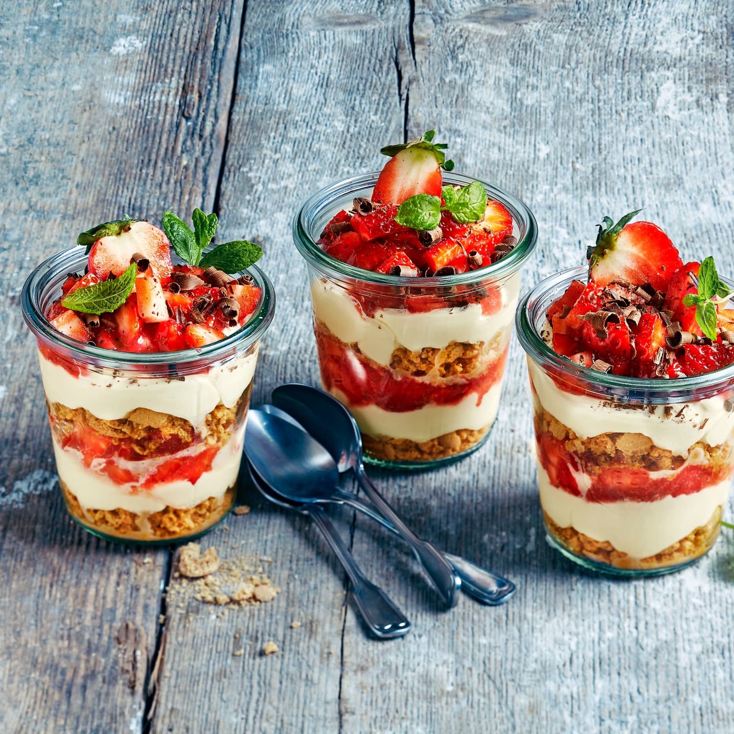 Mascarpone-Erdbeer-Dessert