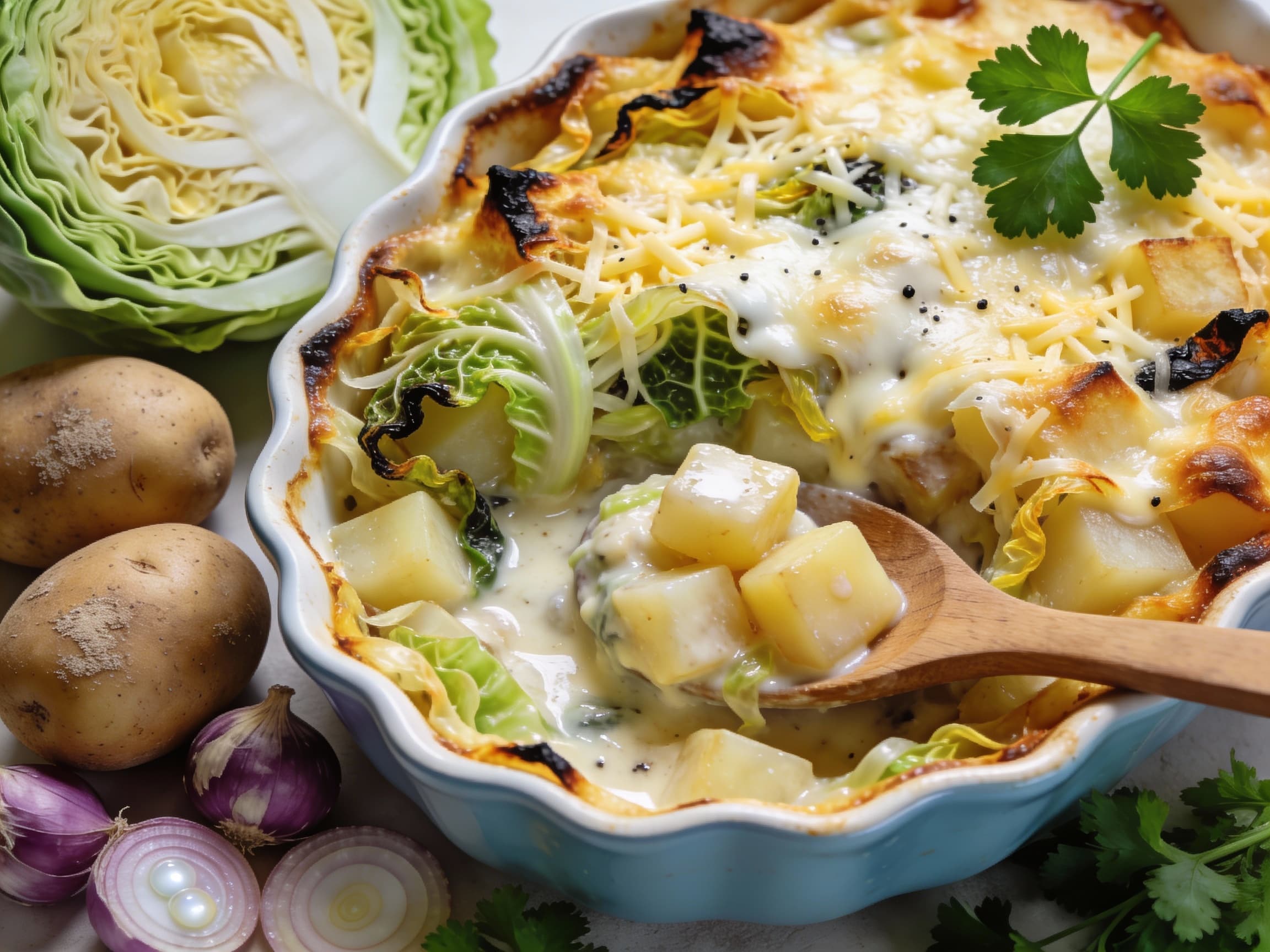 Wirsing-Kartoffel-Auflauf
