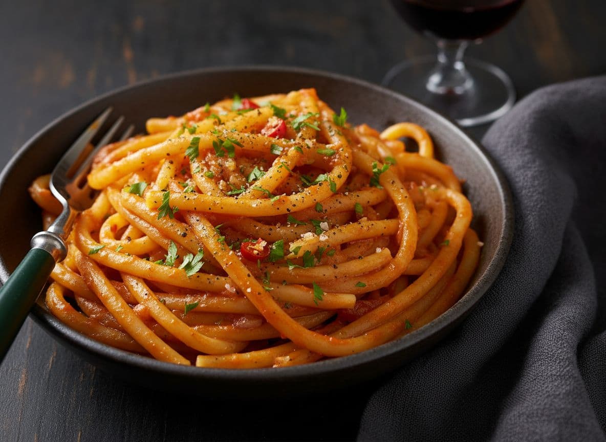 Pasta mit karamellisierten Schalotten und Sardellen