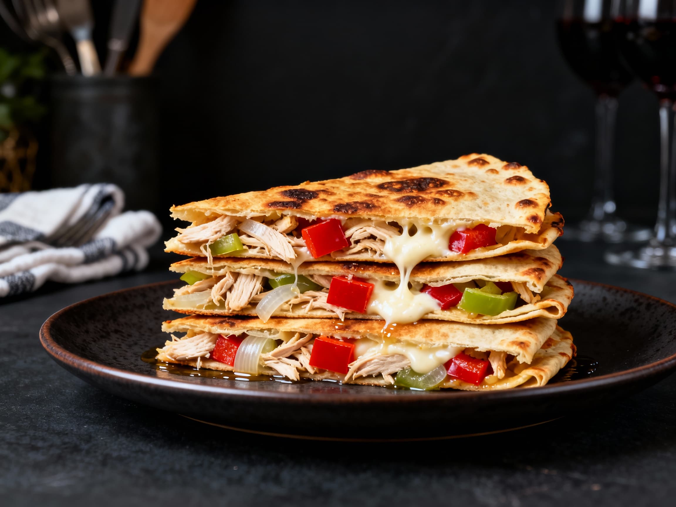 Hähnchen-Quesadillas