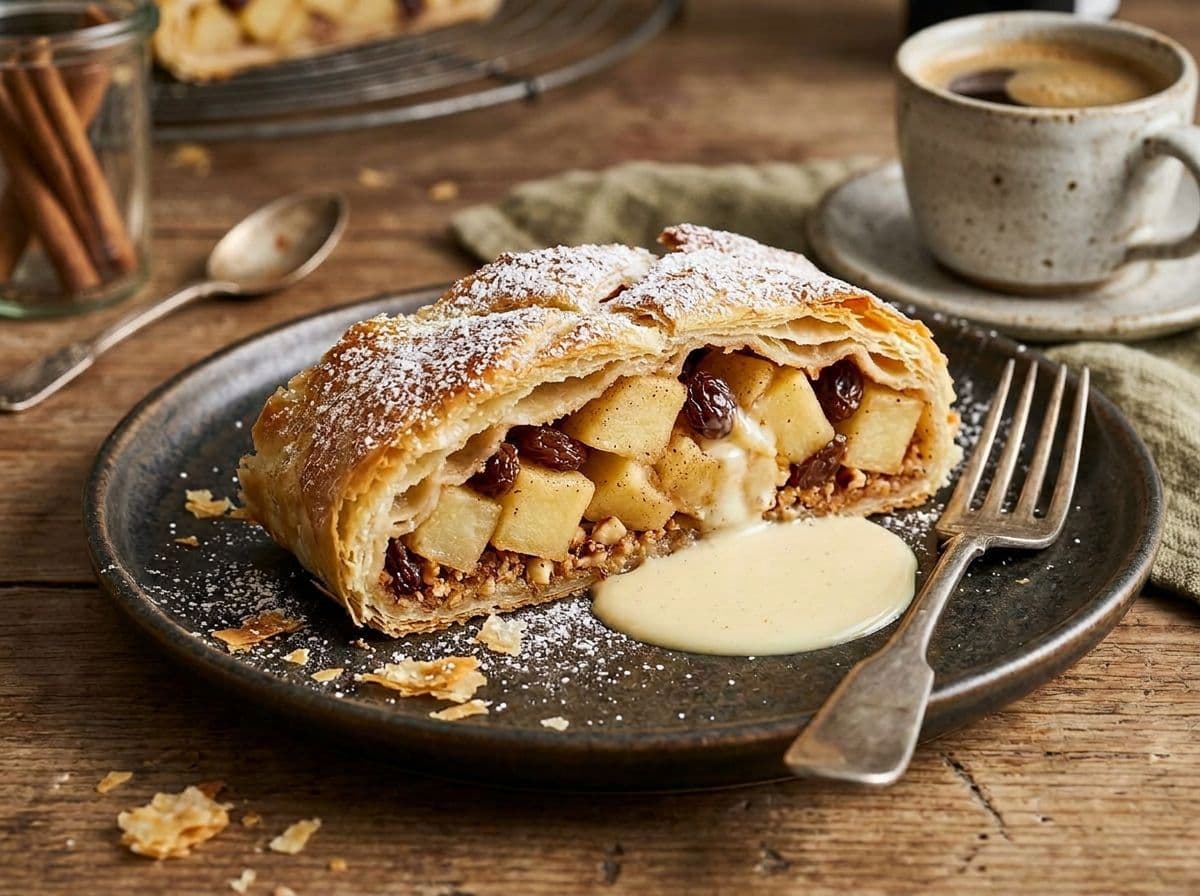 Apfelstrudel mit Blätterteig