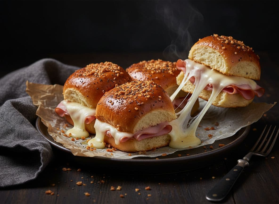 Schinken-Käse-Slider aus dem Ofen