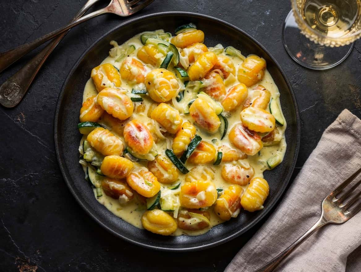 Gnocchi mit Zucchini-Gorgonzola-Soße