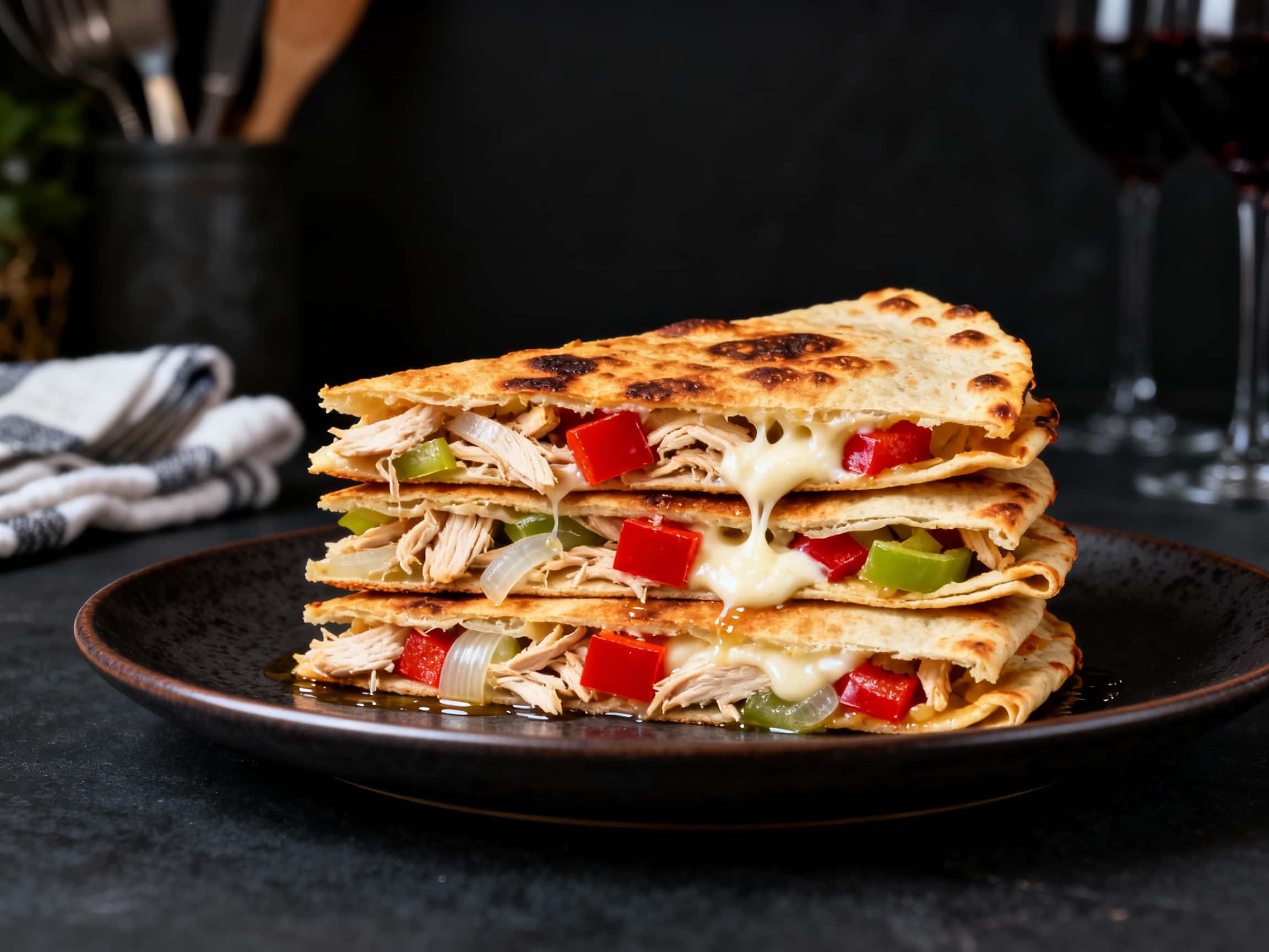 Hähnchen-Quesadillas