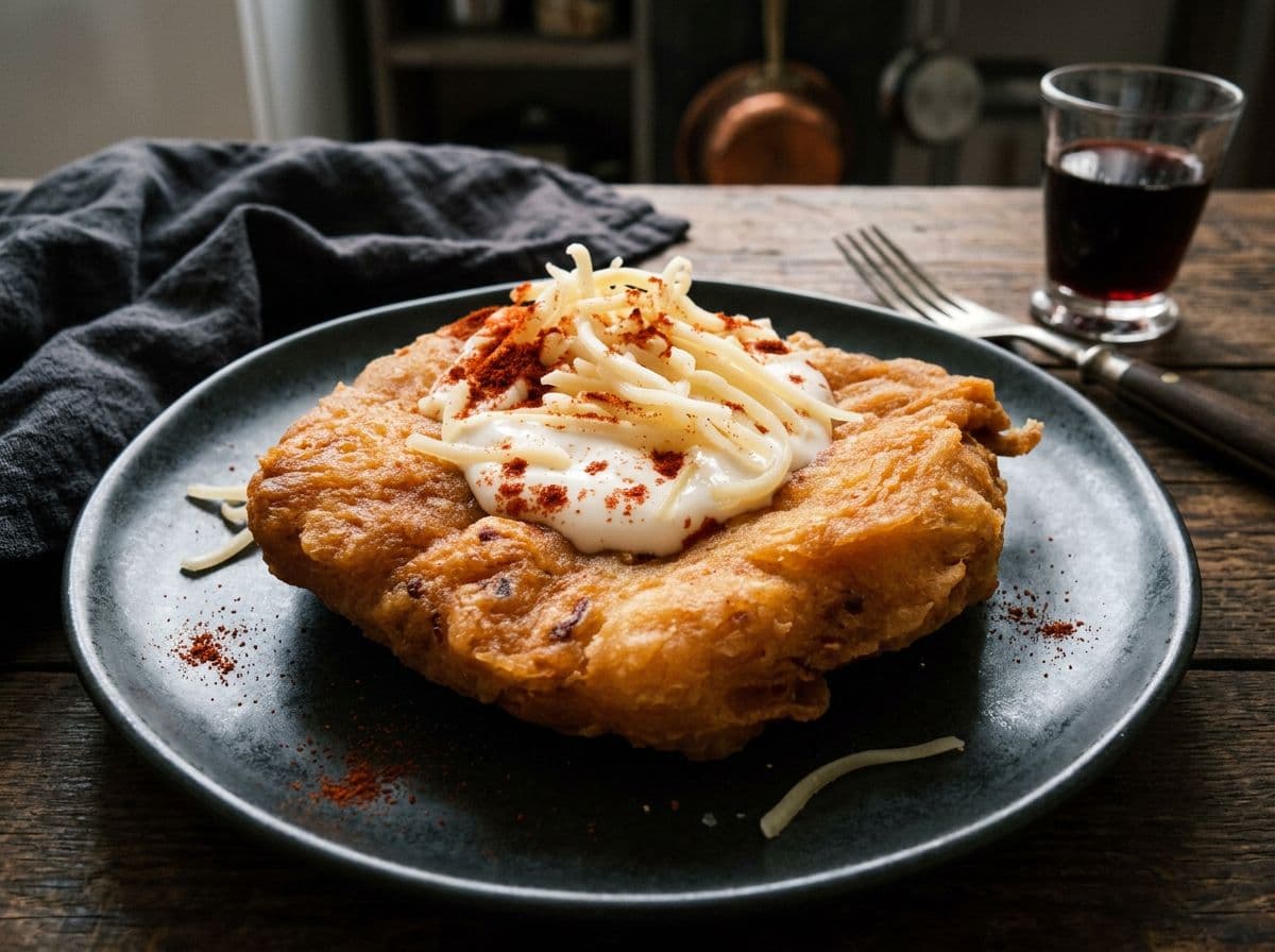 Langosch aus Kartoffelteig