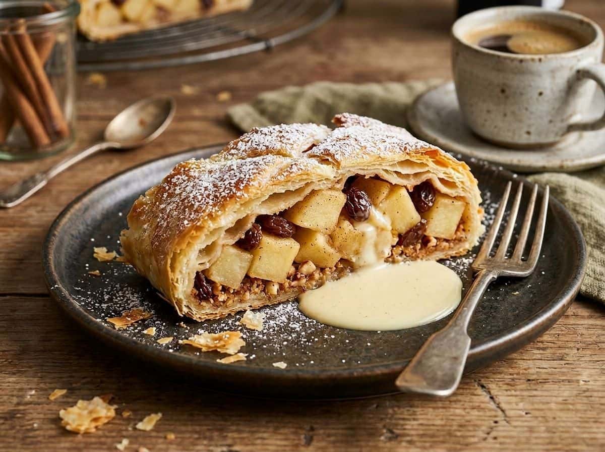 Apfelstrudel mit Blätterteig
