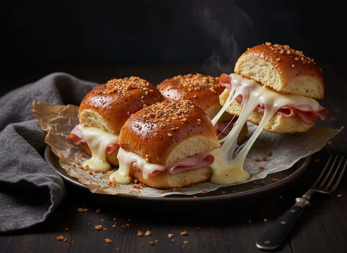Schinken-Käse-Slider aus dem Ofen