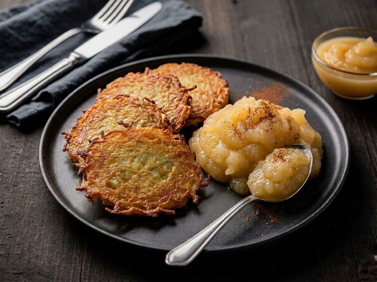 Kartoffelpuffer mit Apfelmus