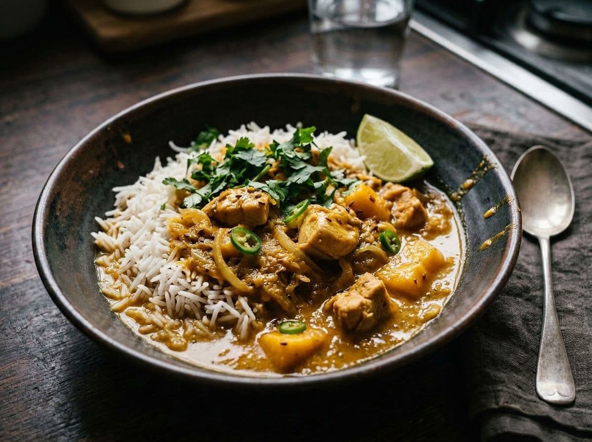 Mango-Curry mit Hähnchen und Kokosmilch