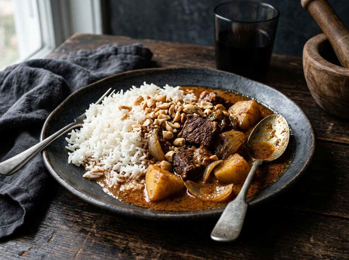 Massaman-Curry mit Rindfleisch und Kartoffeln