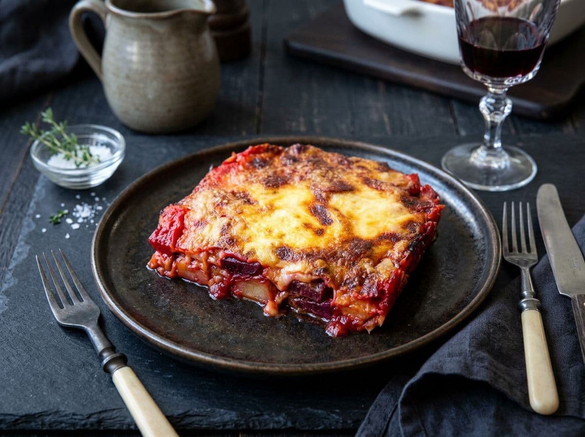 Rote-Bete-Kartoffelgratin