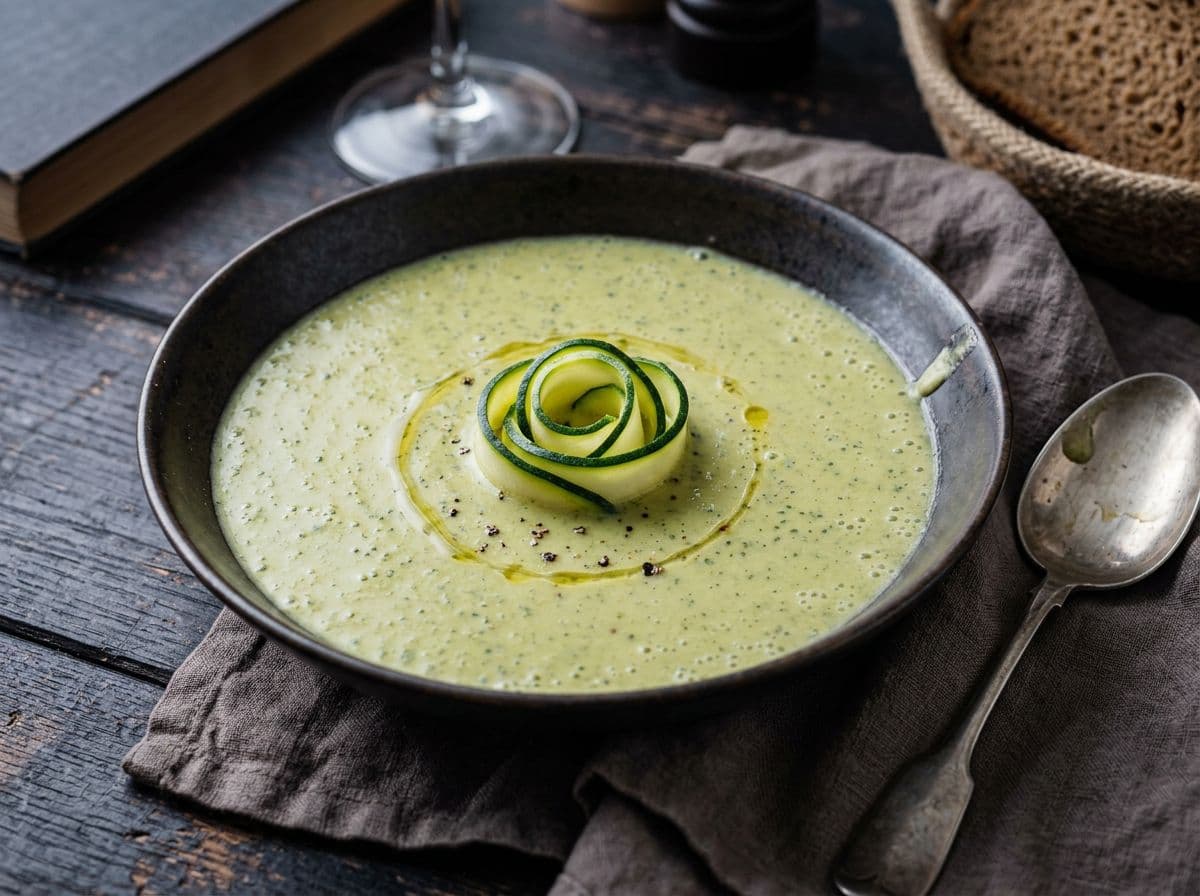 Zucchinisuppe mit Parmesan